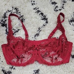 Soma Elegant Red Lace Bra 36D